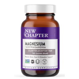 New Chapter Magnézium és Ashwagandha, 90 db vegán tabletta