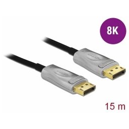 Delock Aktív DisplayPort 1.4 8K optikai kábel 15 m