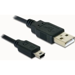 Delock USB 2.0 A-hím > USB mini-B 5-tűs hím kábel, 0,7 méter