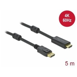 Delock kábel aktív DisplayPort 1.2-től HDMI-ig, 4K, 60 Hz 5 m