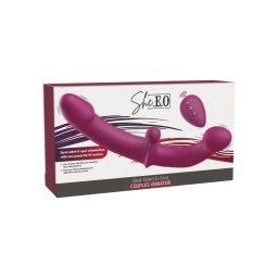 She.E.O Vibrátor Kettős G-pont Rezgés Távirányítós USB töltés 29 cm fekete
