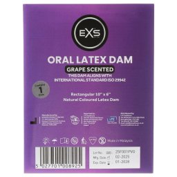 EXS - szőlő ízű latex nyalókendő orális szexhez (1 db)