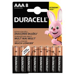 Duracell BASIC Eldobható alkalikus elemek AAA, 8-as csomagolásban