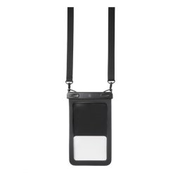 SPIGEN A603 vízhatlan/vízálló tok, AQUA (univerzális, IPX8, nyakba akasztható, 2 zseb, 6.8" méret) FEKETE