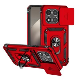 Defender szilikon telefonvédő (ütésállóság, tartógyűrű, kameravédő) PIROS Xiaomi 15T