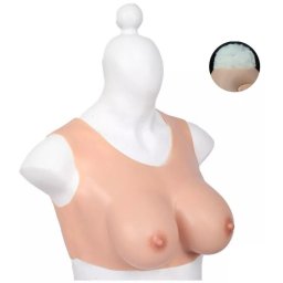 Melltartó pamuttal hamis mellekkel Állítható méret C kosár szilikon bőrhatású