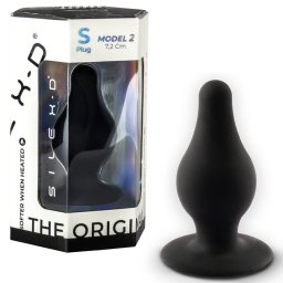 SILEXD Model 2 - hőre reagáló szilikon anál plug (fekete) - S
