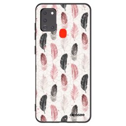 Fekete szilikon tok az alábbi mobiltelefonokra Samsung Galaxy A21s - Feather 2