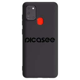 Fekete szilikon tok az alábbi mobiltelefonokra Samsung Galaxy A21s - Picasee - new logo - black