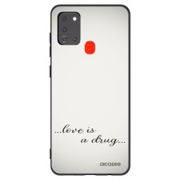 Fekete szilikon tok az alábbi mobiltelefonokra Samsung Galaxy A21s - Love is a drug