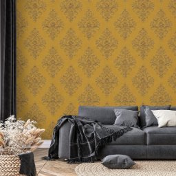 Öntapadó tapéta arany vintage ornamentika