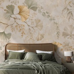 Öntapadó tapéta arany ginkgolevelek glamour stílusban