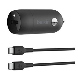 BELKIN BOOST CHARGE autós töltő Type-C aljzat (30W, PD gyorstöltő + Type-C kábel) FEKETE