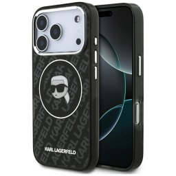 tok Karl Lagerfeld IML Karl Head Logo MagSafe tok iPhone 17 Pro-hoz fekete