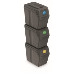 Prosperplast SORTIBOX 3 x 20 l hulladékgyűjtő 3 x 20 l szürke kő