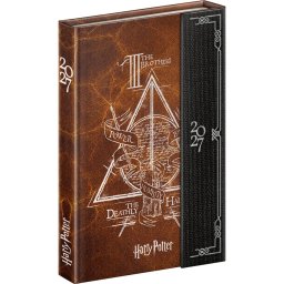 Határidőnapló mágnessel záródó, heti, fehér lapokkal Harry Potter 110x160mm, Presco