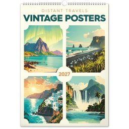 Falinaptár képes 330x460mm Vintage Posters – Distant Travels Realsystem 2027.