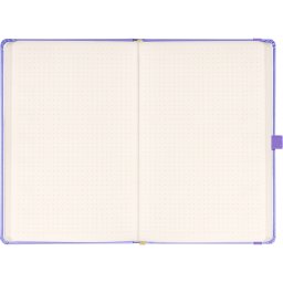 Klasszikus notesz Vivella borítással Lila, pontozott, 13x21cm, Presco