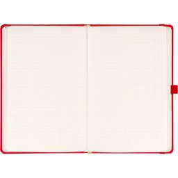 Klasszikus notesz Taggia borítással Red, pontozott, 13x21cm, Presco