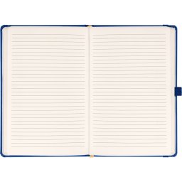 Klasszikus notesz Taggia borítással Dark blue, vonalas, 13x21cm, Presco
