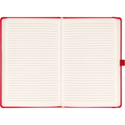 Klasszikus notesz Taggia borítással Red, vonalas, 13x21cm, Presco