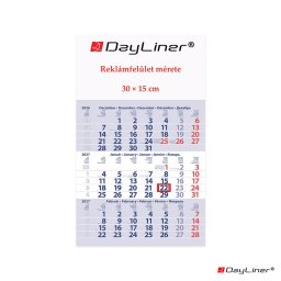 Speditőr naptár 1 tömb, 3 hónap Primus Club 300 × 480 mm, fehér lapokkal Fejrész üres Dayliner 2027.