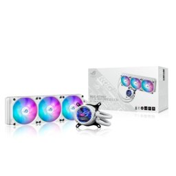 ASUS CPU vízhűtő AIO ROG STRIX LC III 360 ARGB LCD, 3x120mm, LCD kijelző, LGA1851, AM5, fekete, fekete