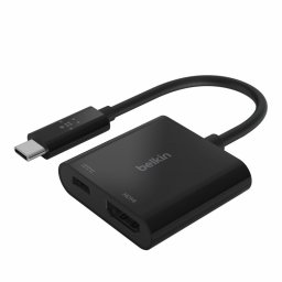 Belkin USB-C HDMI adapter 60W-os tápegység, fekete színű