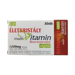 Életkristály Multivitamin Rezveratrollal + Q10 tabletta 30x