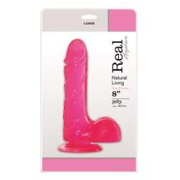 Dildo Realisztikus tapints, tapadkorongos 20 cm rzsaszn