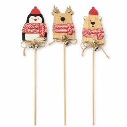 Karácsonyi beszúrható dekoráció WINTER FRIENDS - különböző változatok