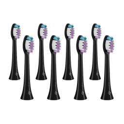 TrueLife SonicBrush Clean-sorozatú fogkefefejek, Sensitive, fekete, 8 darabos csomag