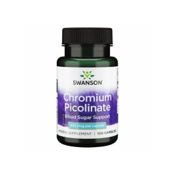 Swanson Chromium picolinate króm pikolinát, 200 mcg, 100 db