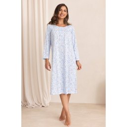 Dora pamut hálóing, világoskék, hosszú