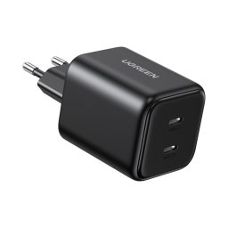 UGREEN X526 hálózati töltő 2 Type-C aljzat (45W, GaN, gyorstöltő) FEKETE