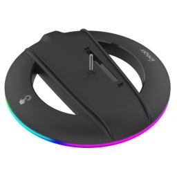 iPega P5S025S PlayStation 5 Pro/Slim függőleges állvány RGB világítással, fekete