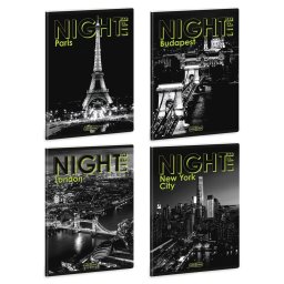 Füzet iskolai A5, 40lap, vonalas Ars Una NIGHT LIFE (5582) 26 10db/csomag