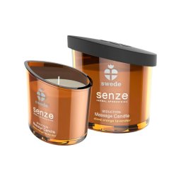Swede Senze - erotikus masszázsgyertya narancs és levendula illattal (50 ml)