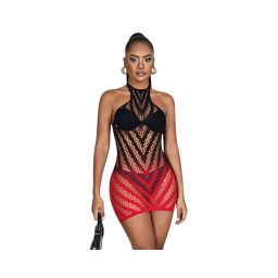 Subblime 952242 - színátmenetes necc ruha (piros) - XS-M