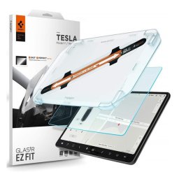 Spigen Glas.tR EZ Fit Tesla Model 3 (17-23) / Y (20-24) tükröződés mentes tempered kijelzővédő fólia felhelyező kerettel