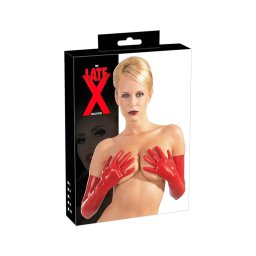 Late X hosszú, unisex kesztyű (piros)