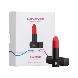 Lovense Exomoon - rúzs formájú mini vibrátor (fekete)
