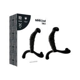 Addicted Toys - prosztata masszírozó és gátizgató dildó (fekete, 11,3 cm)
