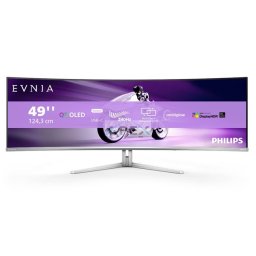 Philips EVNIA ívelt OLED monitor 49", 49M2C8900/00 5120x1440, 32:9, 0,03ms, 1.000 cd/m2, HDMIx2/DP/USBx4/USB-C (90W)