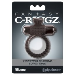 Pipedream Fantasy C-Ringz - vibrációs péniszgyűrű (fekete)