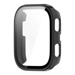 Műanyag keret (BUMPER, ütésállóság + kijelzővédő üveg) FEKETE Amazfit Bip 6