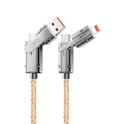 XO kábel NB276 4w1 USB-C - Lightning + USB - USB-C 60W 1,0m szary