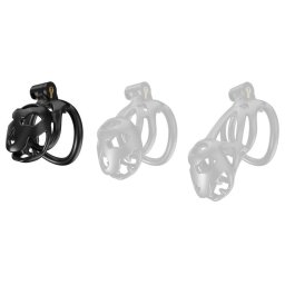 Bouh - prémium fekete férfi zárkózó ketrec S 6 x 3.4 cm