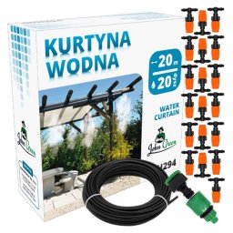 20 m-es párakapu, vízfüggöny, sprinkler öntözőköd, 20 db szeleppel