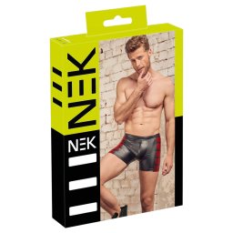 NEK - piros oldal betétes cipzáras boxer (fekete)